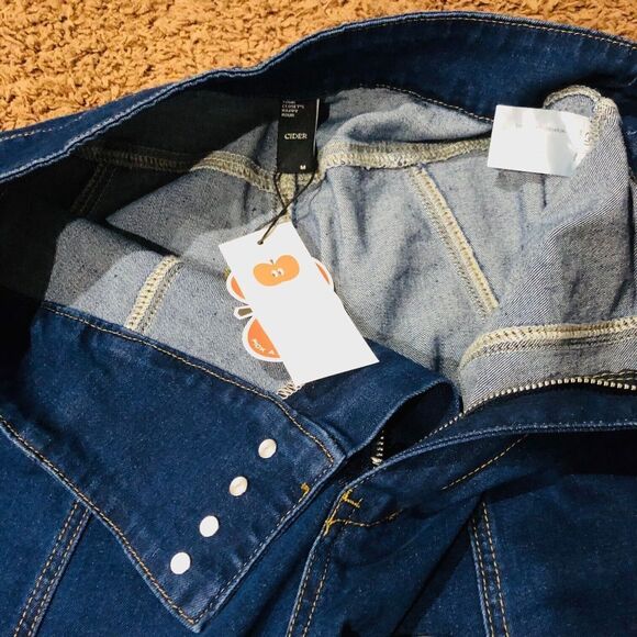 Cider‎ Women's Denim High Waist Flared Jeans Dark Navy Size Medium NWT - Picture 6 of 8